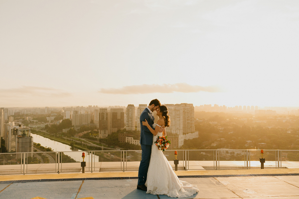 Samila e Gabriel | Casamento urbano e romântico no Trio 19