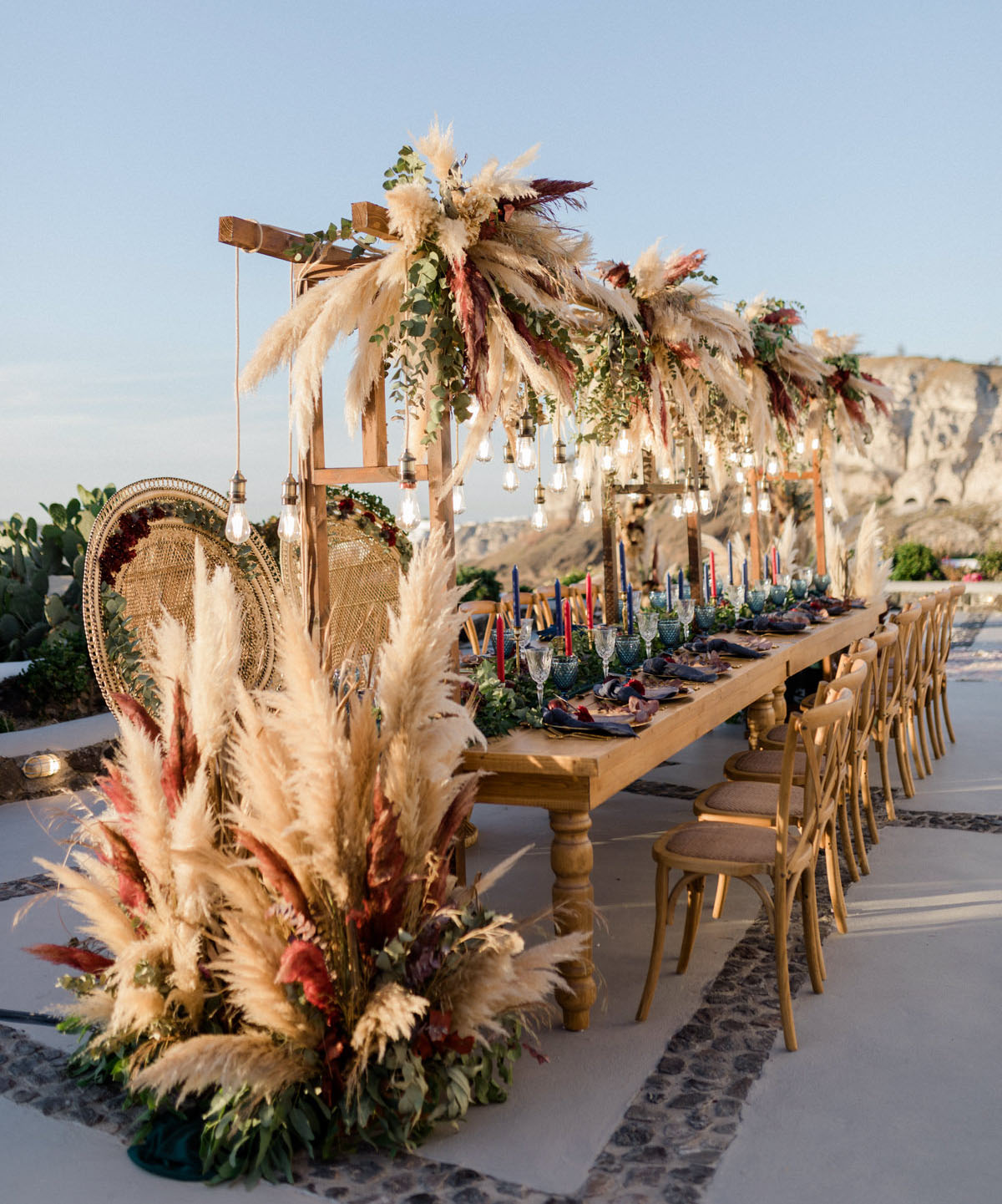 capim dos pampas na decoracao do casamento