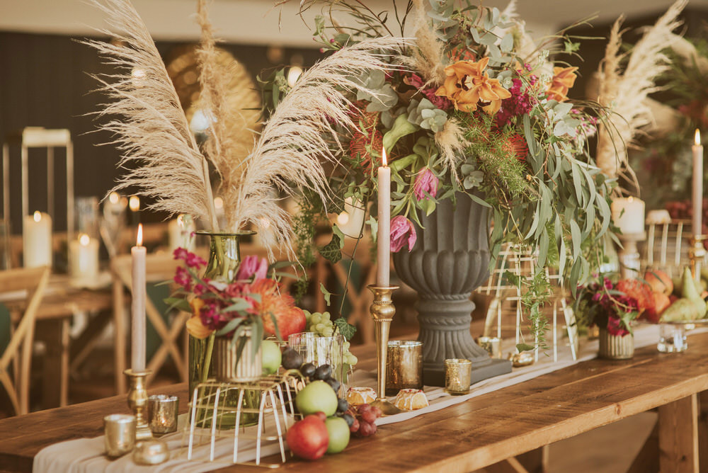 capim dos pampas na decoracao do casamento