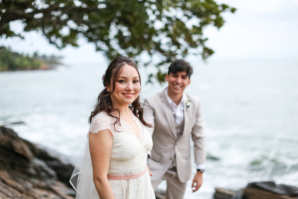 Bianca e Thiago Troca de votos na Casa de Canoa em Ilhabela