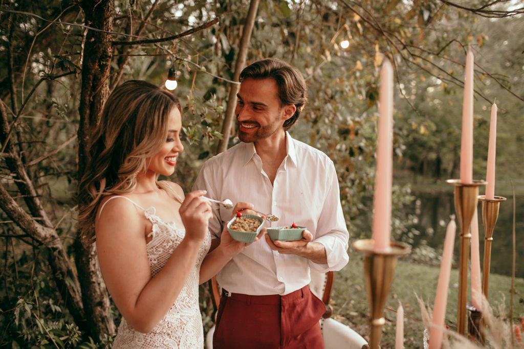 Amanda e Bruno | Elopement wedding boho ao ar livre com decoração de Emmanuel Nogueira