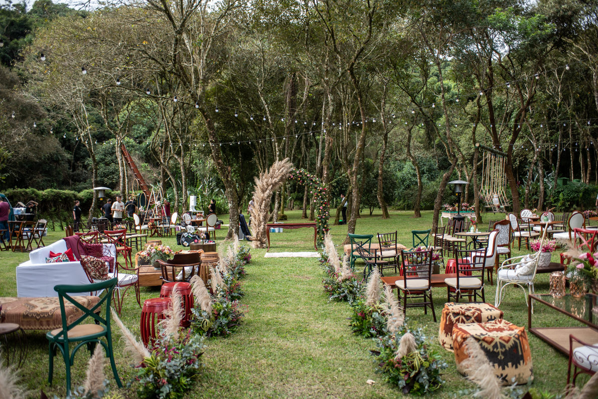 Fabiana e Odair | Casamento boho chic no Bosque Ravena Garden