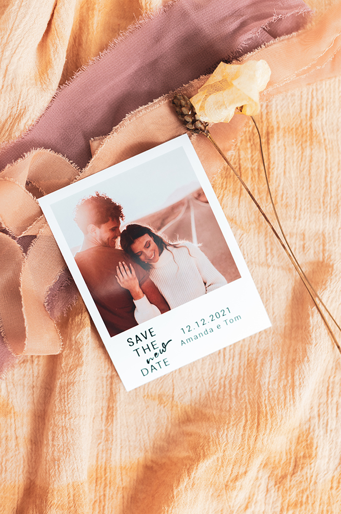 Amoraprint | Save The New Date em formato polaroid