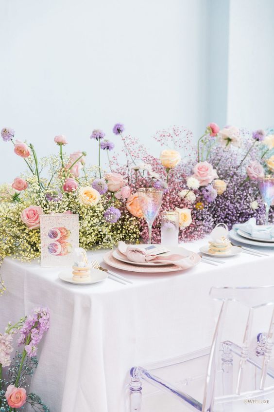 Tons pastel no casamento | Decoração tom pastel