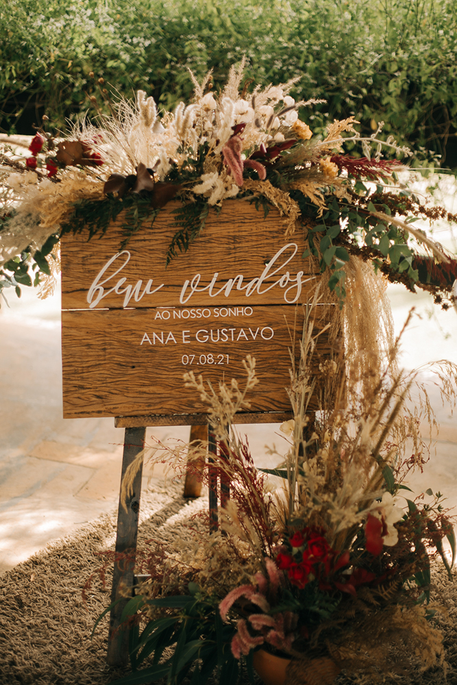 Ana Cláudia e Gustavo | Casamento boho com toque minimalista
